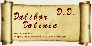 Dalibor Dolinić vizit kartica